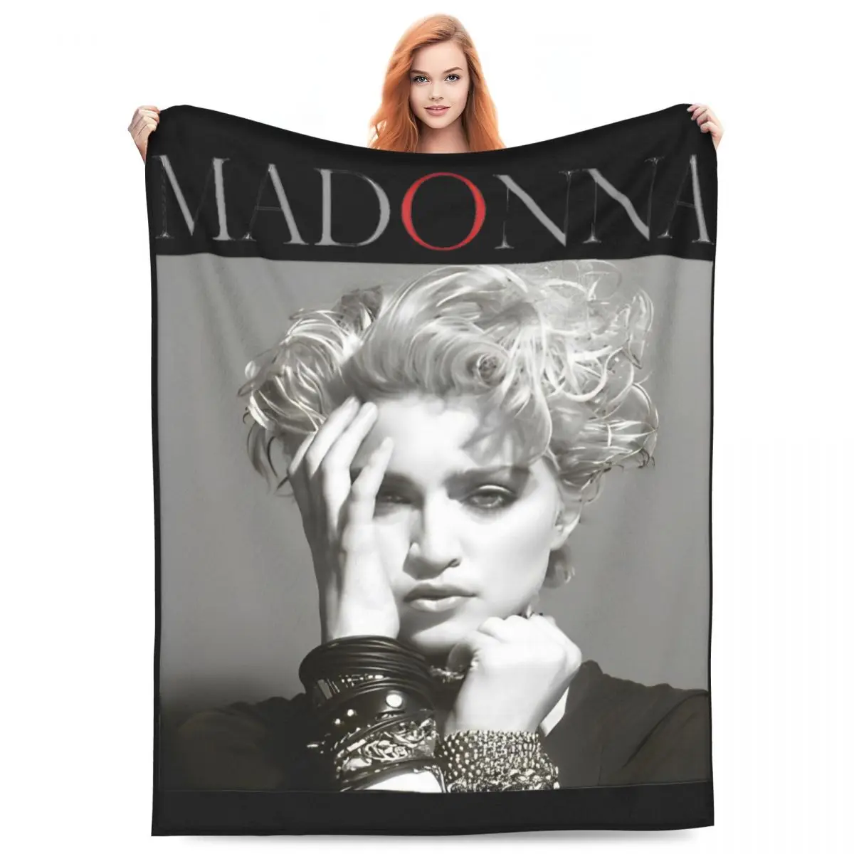 Vintage Madonna Tour Merch Blankets Flannel Bed Music Concert Throw Blanket Comfortable Lightweight for Office Bedspreads