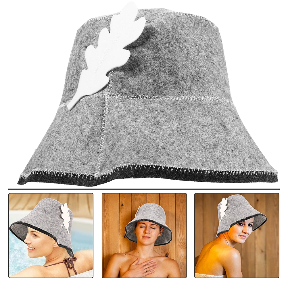 

2pcs Felt Bathing Cap Thickened Lightweight Absorbent Shower Hat For Women Men Portable Breathable Reusable Bath Hat Water