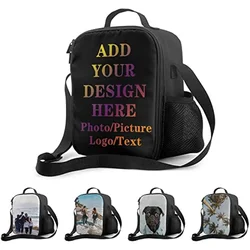 Personalized Lunch Box for Women Custom Lunch Bag with Container Insulated Lunch Tote Cooler Bag for School Office Picnic