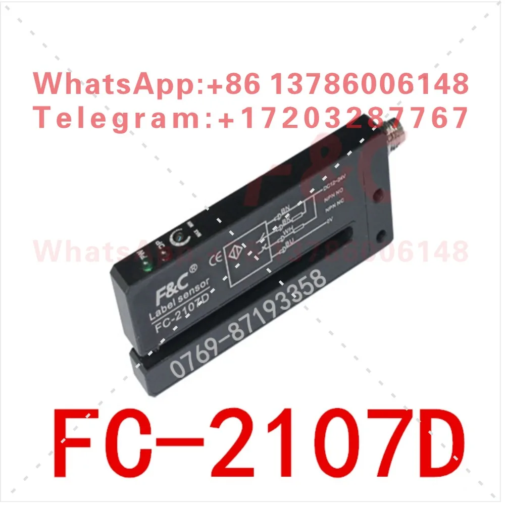 Original brand new Jiazhun F & C label sensor FC-2107/FC-2107D four-wire NPN normally open and normally closed 24V