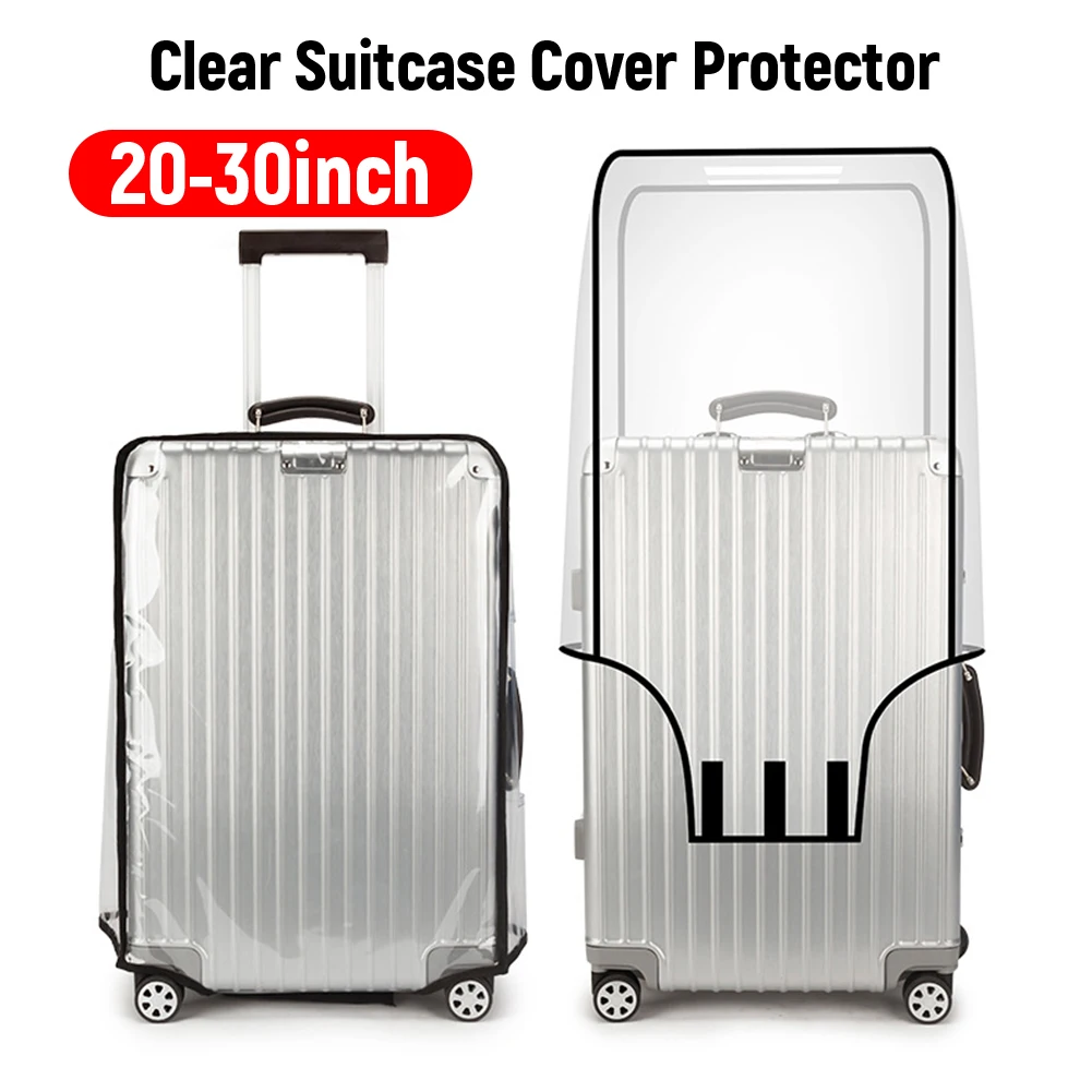 

18-30inch Clear Suitcase Cover Protector Transparent Suitcase Cover Protectors Waterproof Scratch-resistant for Wheeled Suitcase