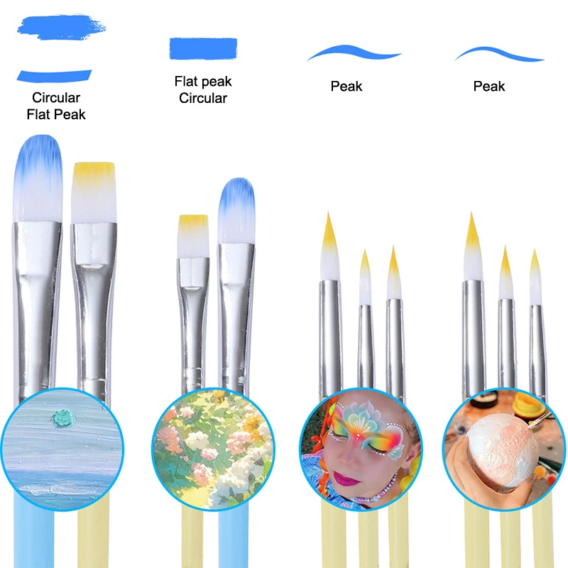 1Set Macaron Color Paint Art Pen Painting Art Supplies Hook Line Handicrafts Multifunctional Brush Artist Hook Line Pens