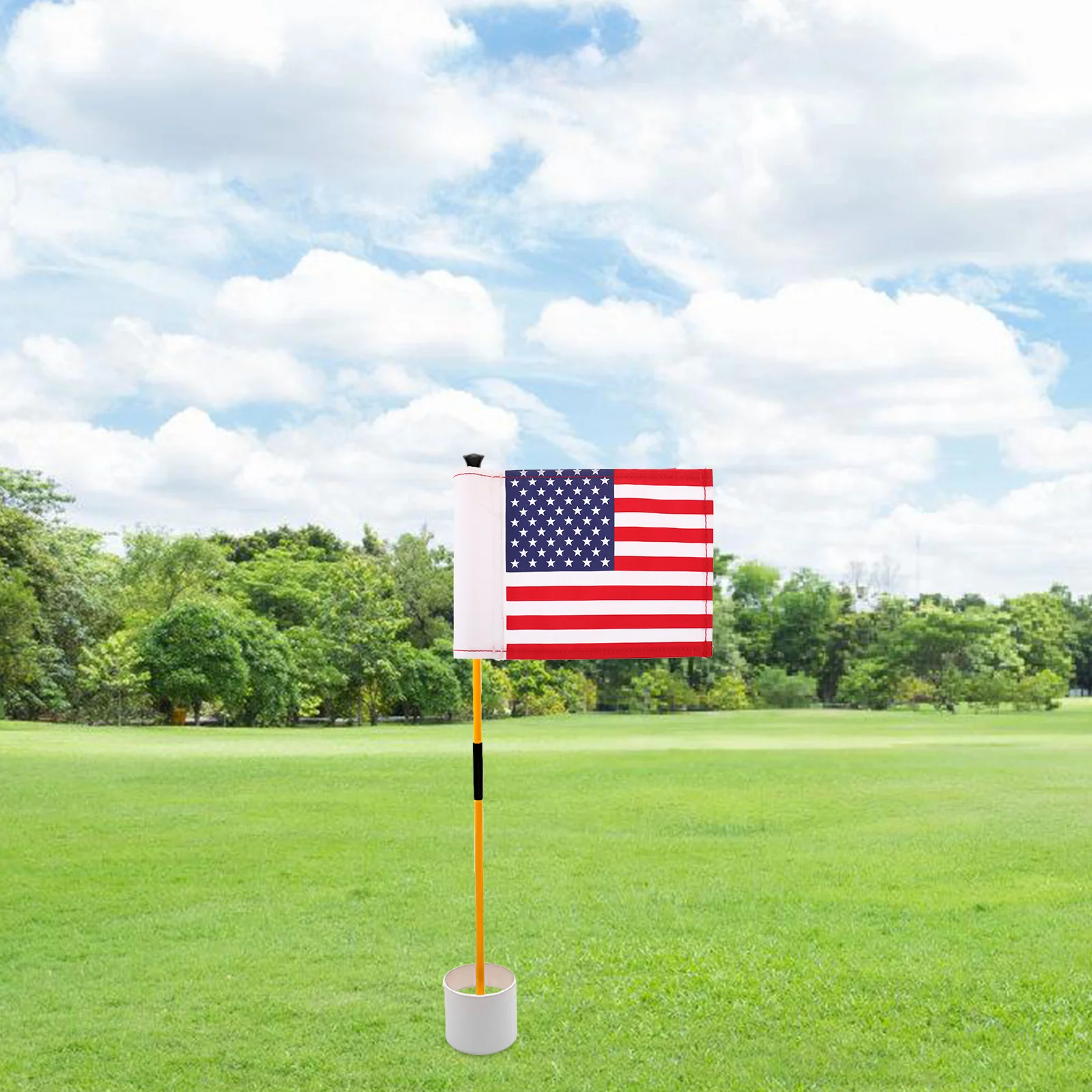 أعلام جولف مربعة صغيرة متينة لممارسة الجولف والديكور في الفناء الخلفي والحديقة الخارجية #3