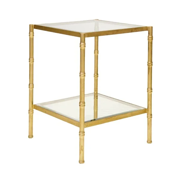 American light luxury stainless steel bamboo tube coffee table