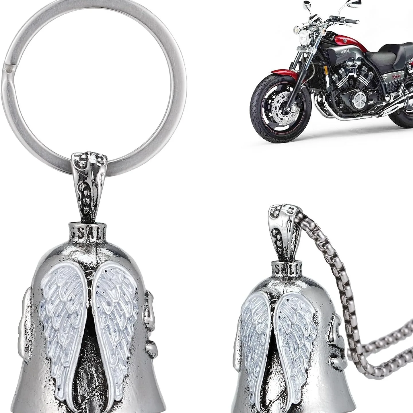 

1PCS Riding Bell Angel Guardian Biker Riding Bell Portable Motorcycle Accessories for Motorcycle Bicycle Valentine Gift