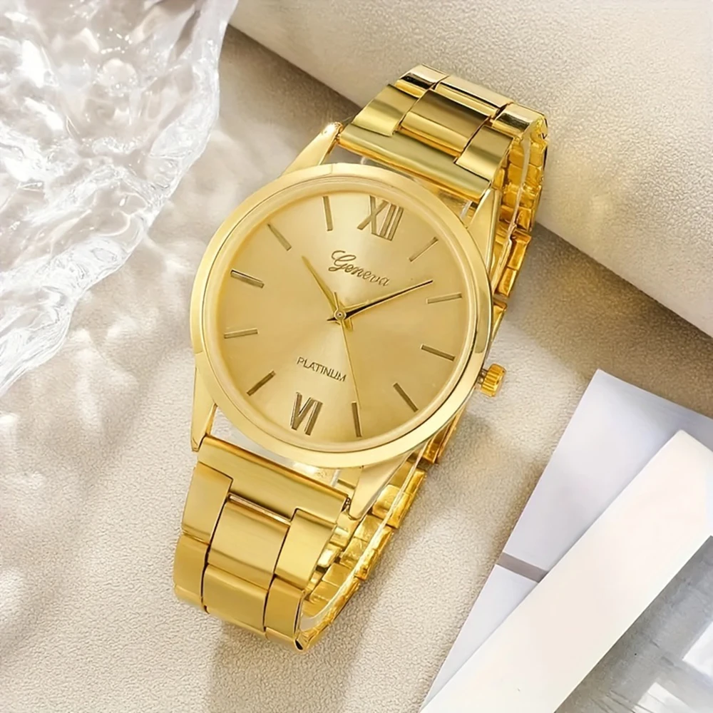 6PCS/Set Fashionable Ladies Elegant Watch Ladies Luxury Quartz Watch Light Luxury Watch Bracelet Set As A Gift For Mom image 4