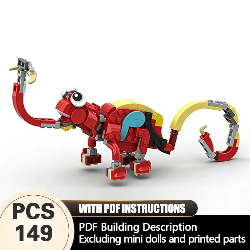 

Creators Animal Series Model MOC Building Bricks Chamaeleonidae Modular Technology Gifts Holiday Assemble Children Toys Suit
