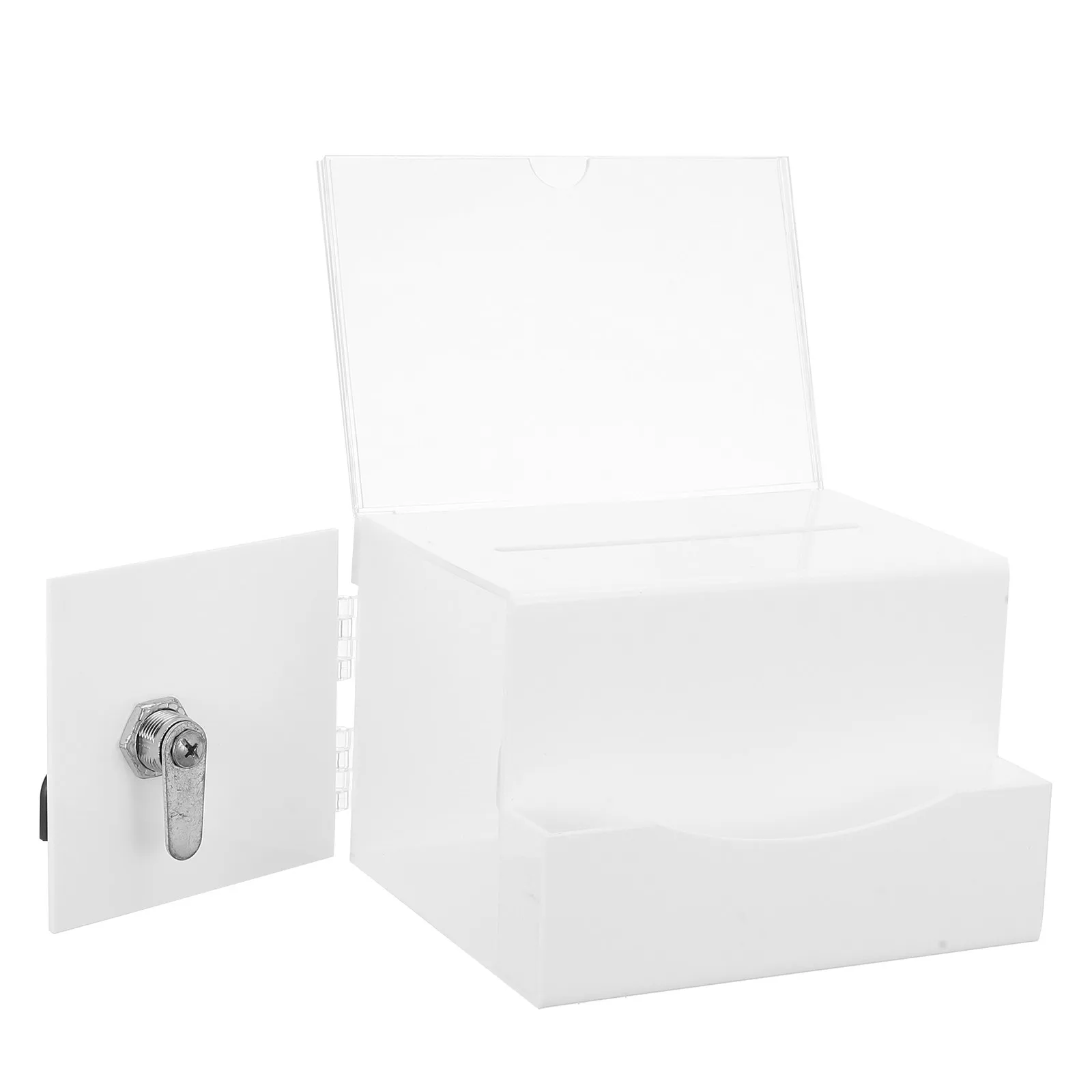 

Acrylic Donation Box with Lock Heavy Duty Fundraising Suggestion Complain Letter Voting Storage Box for Classroom Public Places