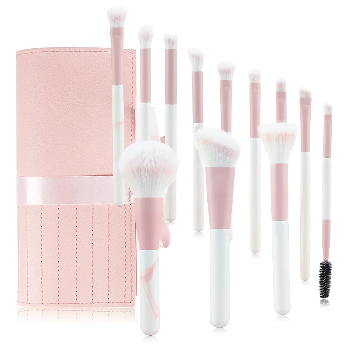 12pçs pincéis de maquiagem macios e fofos, ferramentas de maquiagem, pó cosmético, sombra, base, blush, mistura de beleza, pincel de maquiagem