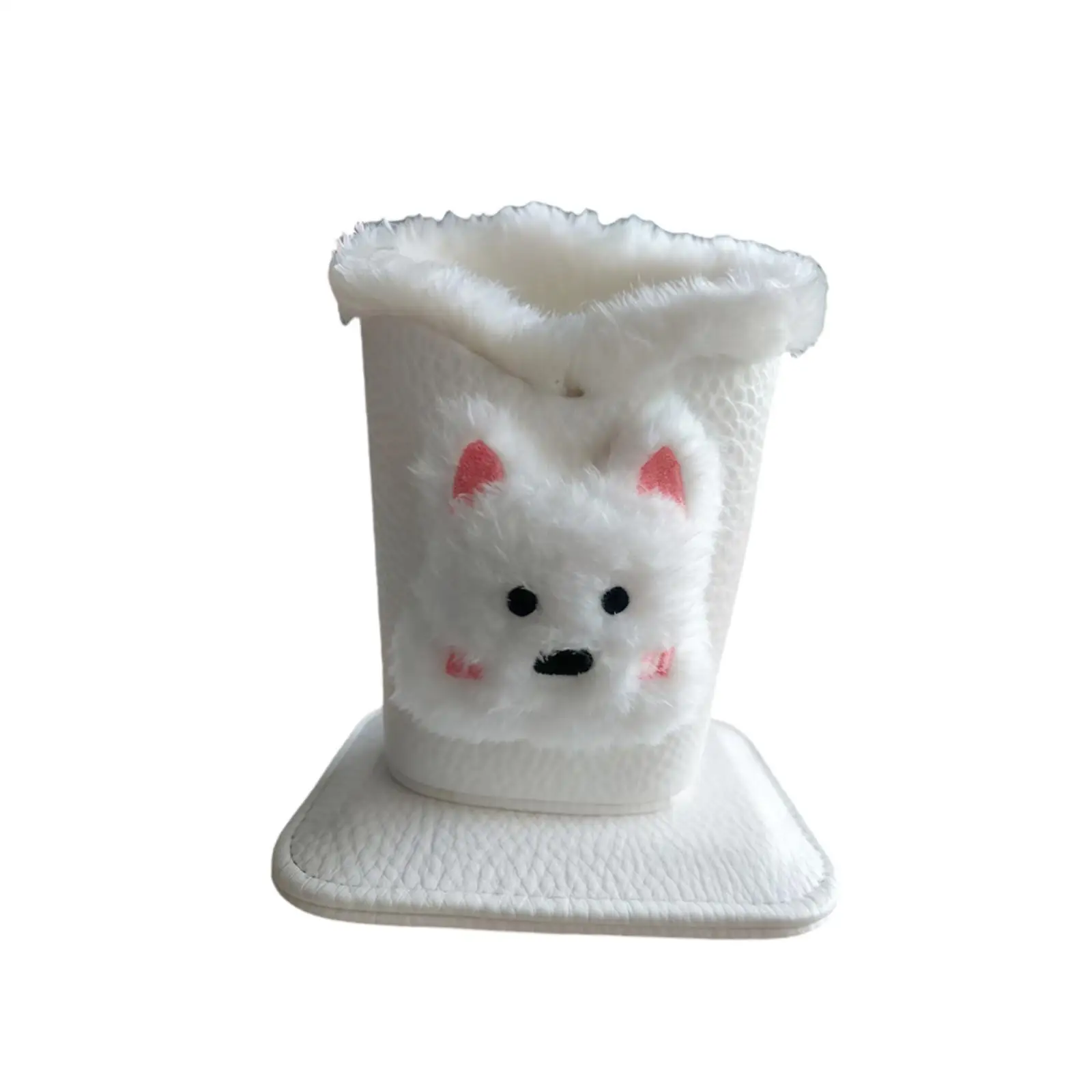 Cute Dog Tabletop Eyeglass Holder Plush Lining Glasses Cover Organizer Stand for Home Office Bathroom