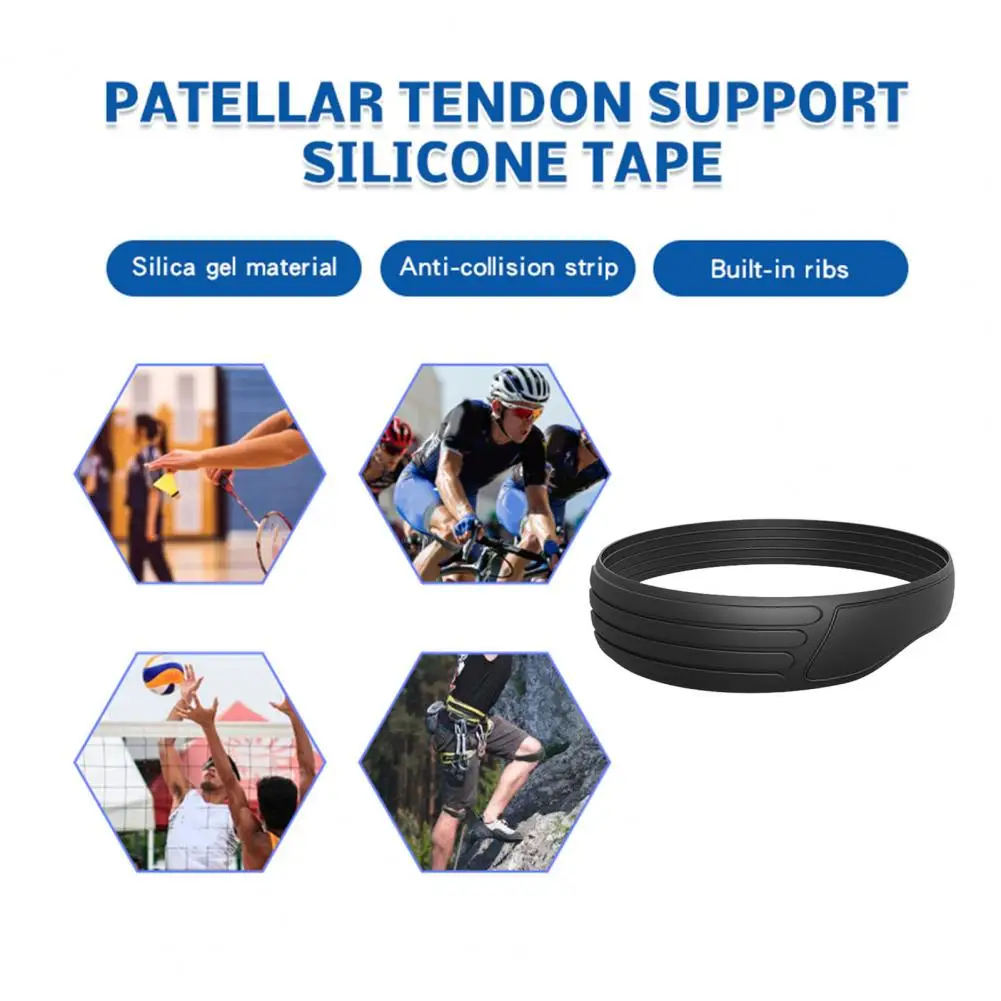 Patella Protector Strap Patella Knee Strap Pain Relief Brace Silicone Patellar Tendon Support Band Running Fitness for Men