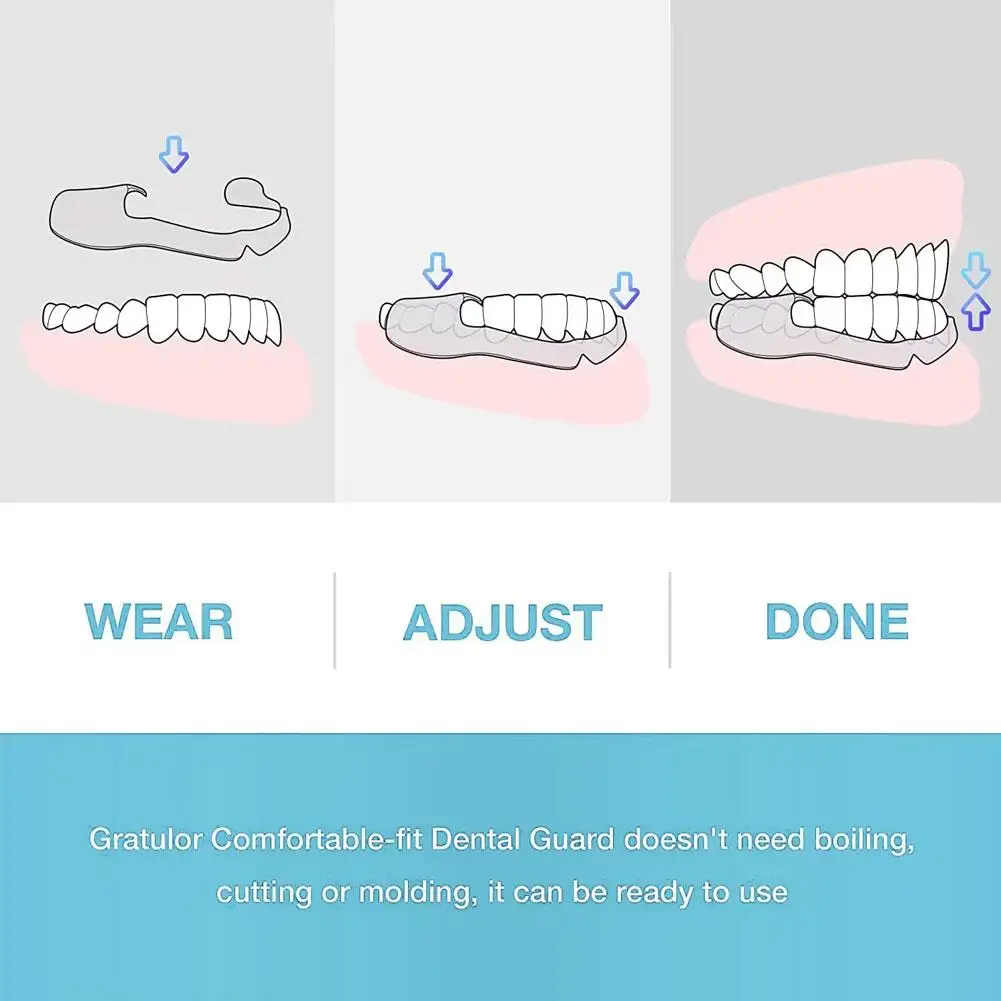 코골이 방지 야간 수면 마우스 가드, 브룩시즘 제거 케어, 바디 스톱 치아 마우스피스, 코골이 보조, 수면 방지 그라인딩 G6x7, 1 개