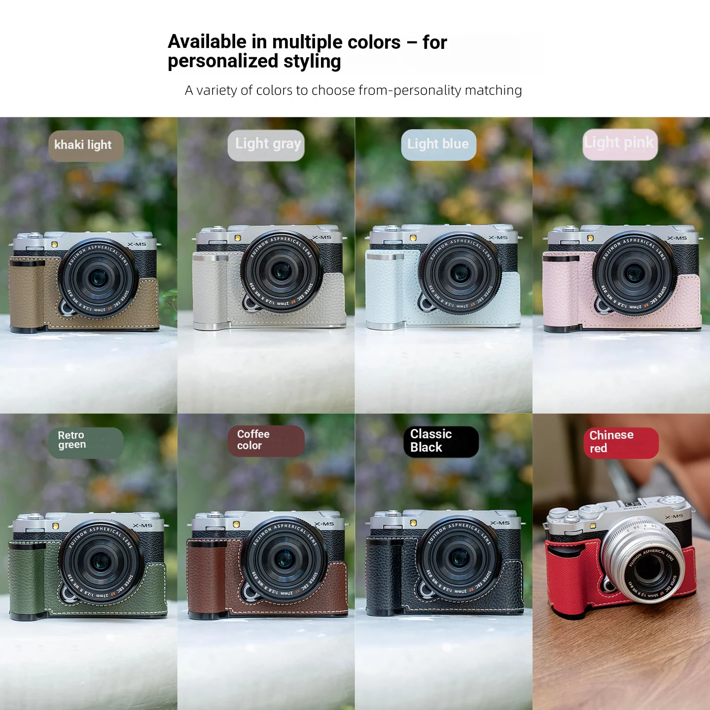 Exclusive New Camera Bag for Fujifilm Xm5 Camera Grip Protective Cover Shoulder Strap Wrist Strap Accessories