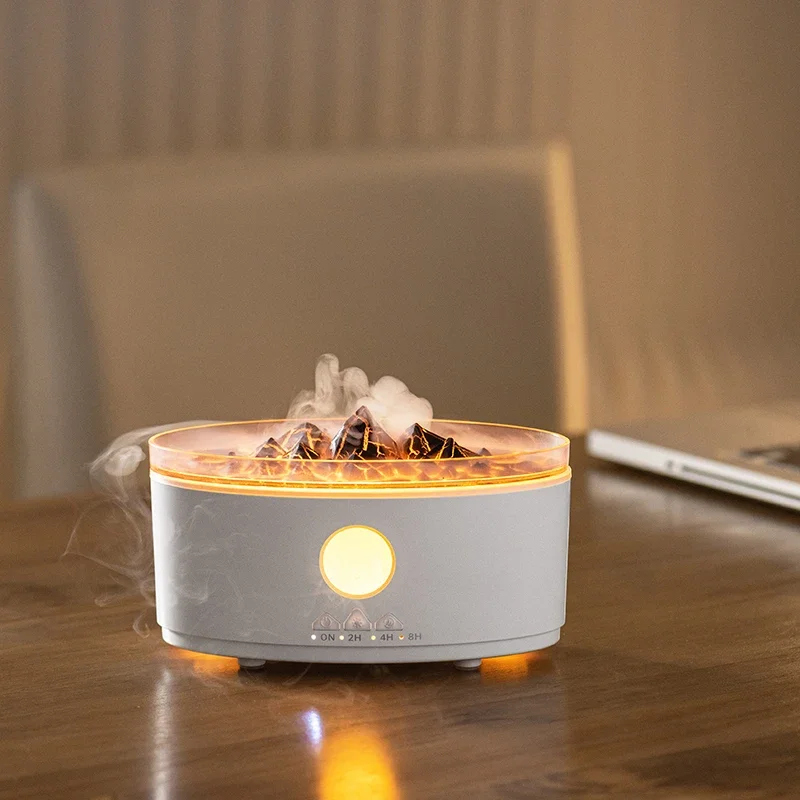 Multi Color Humidifier Aromatherapy Volcano Flame Lamp Timer Ultrasonic Essential Oil Diffuser Suitable For Home Yoga Office