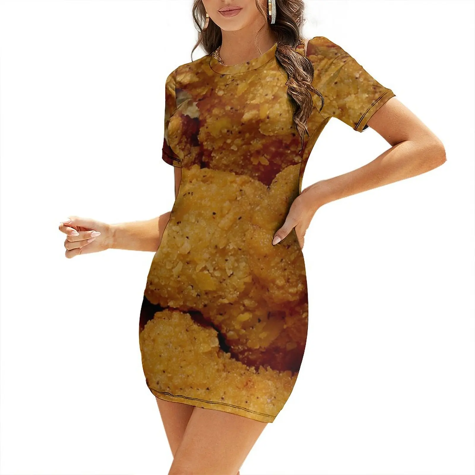 

CHICKEN NUGGETS Short Sleeved Dress sensual sexy dress for women dresses for women 2025 luxury designer party