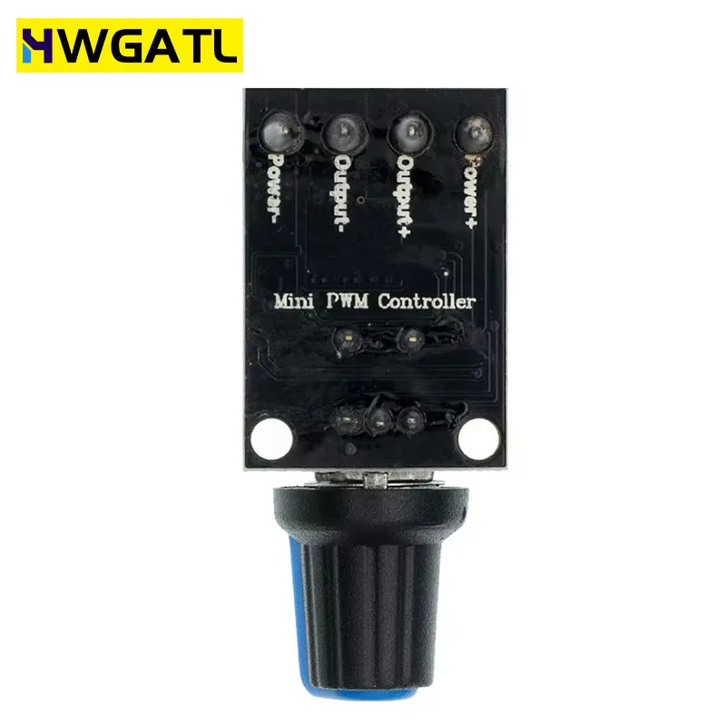 HWGATL Mini 5A 10A 90W PWM 12V DC Motor Speed Controller Module DC-DC 4.5V-35V Adjustable Regulator Control Governor Switch 24V
