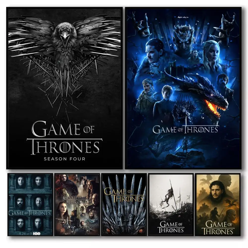 Game Of T-ThronesS Poster Sticky Wall Art Printing Waterproo