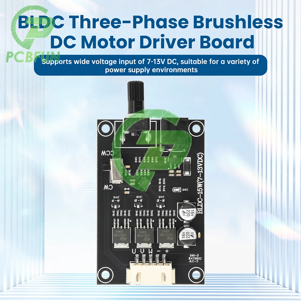 

Brushless Motor Drive Board DC 7-13V Three-Phase BLDC Controller Hard Disk Motor Governor Speed Switch