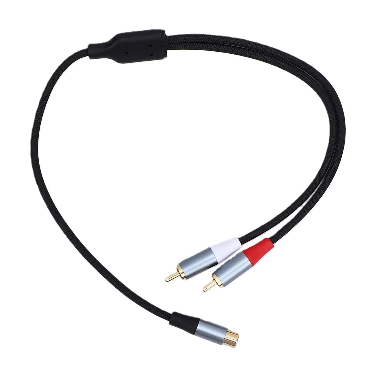 Cabo Divisor Y de 1 Fêmea para 2 Machos, Adaptador de Áudio e Vídeo Estéreo, Extensão para Subwoofers, Caixas de Som e Home Theaters