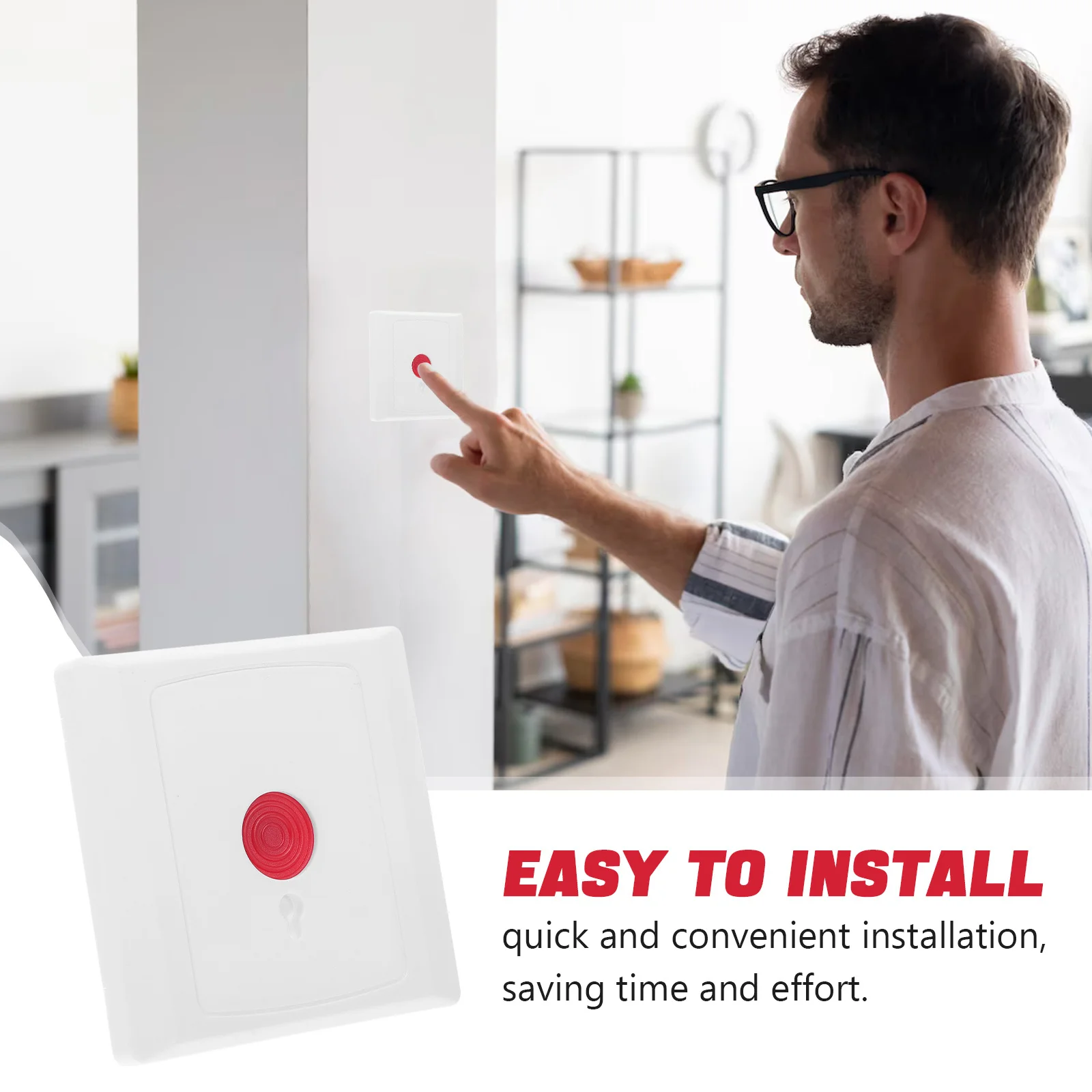 مفتاح زر إيقاف الطوارئ الأحمر، زر الفطر المقاوم للماء لسلامة المسنين في المستشفى المنزلي #6