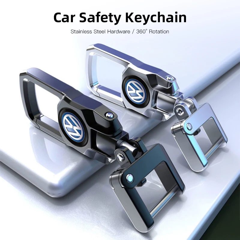 Car Ashtray Zinc Alloy Car Key Chain Enamel Carabiner Key Ring For Volkswagen Tiguan Passat Golf Polo Touareg Magotan ID.3 Toura