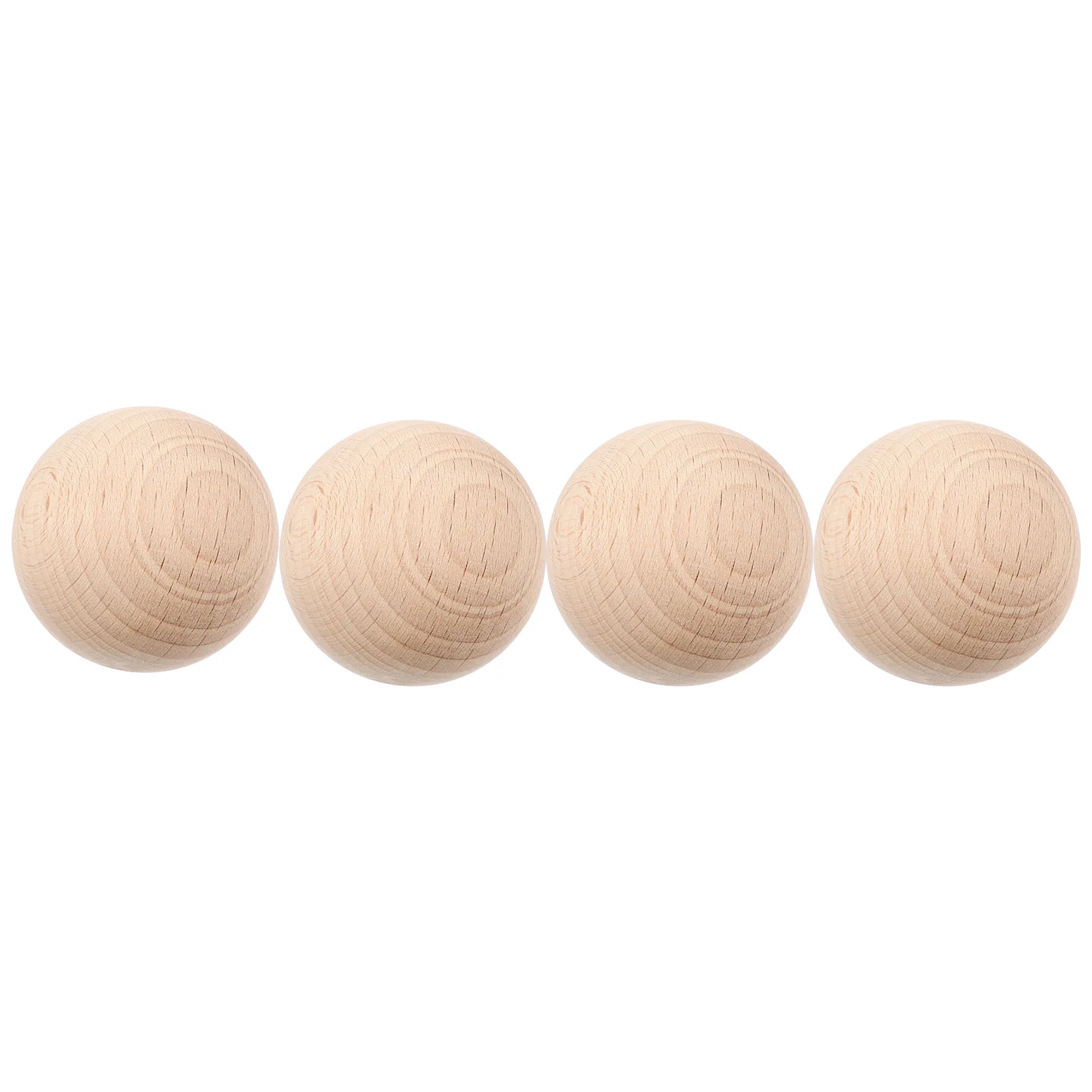 

4 Pcs Kickball Croquet Recreational Sports Balls Portable Grass Wood Rolling Bocce Garden Kit Child