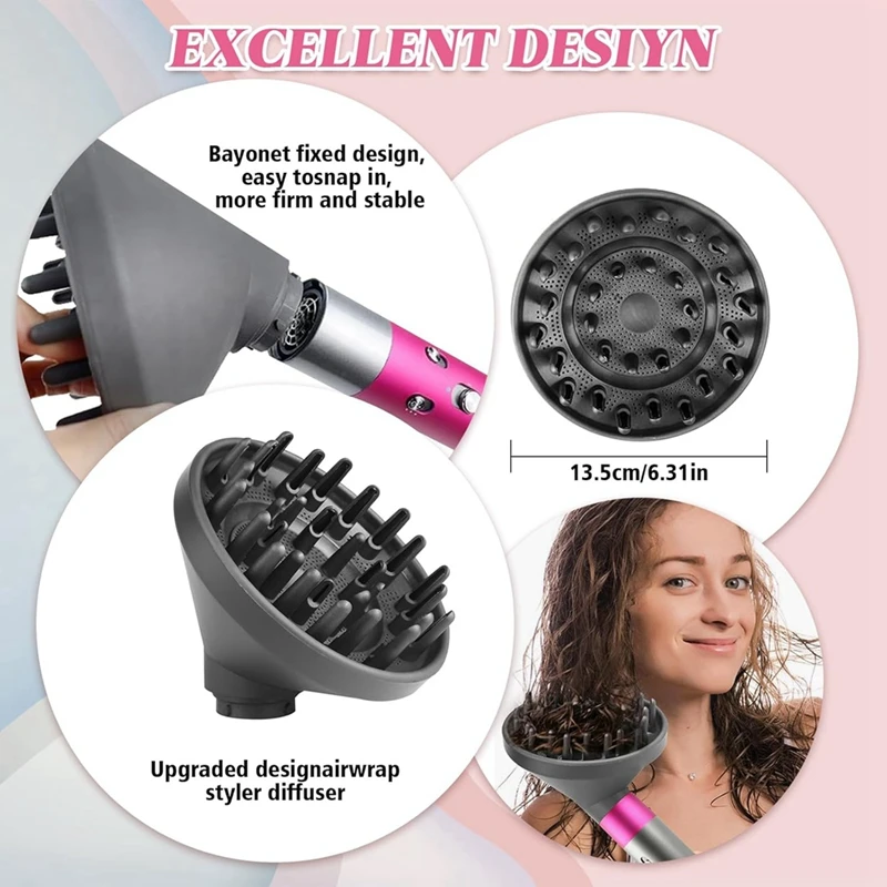 AD-Diffuser Nozzle Curling Iron Converting For Dyson Airwrap HS05 HS03 HS01 Styler Hair Dryer Diffuser Nozzle Attachment