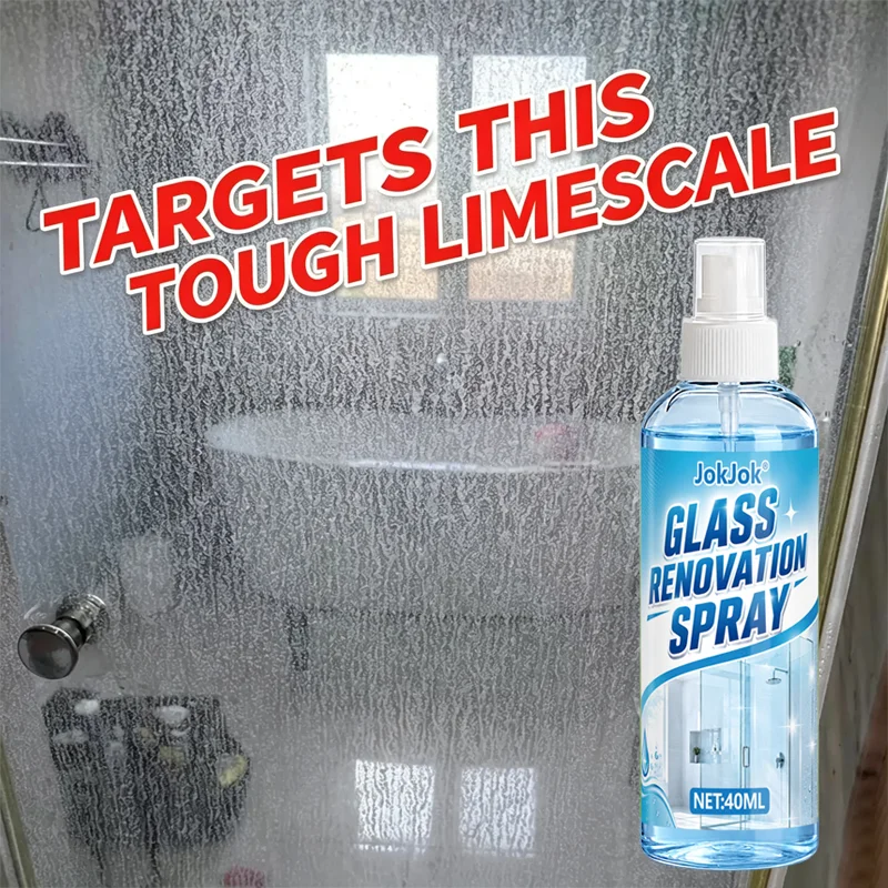 Powerful Bathroom Glass Polish Gel • Hard Water Stain Remover & Scale Cleaner for Shower Doors, Tiles, Stainless view 2