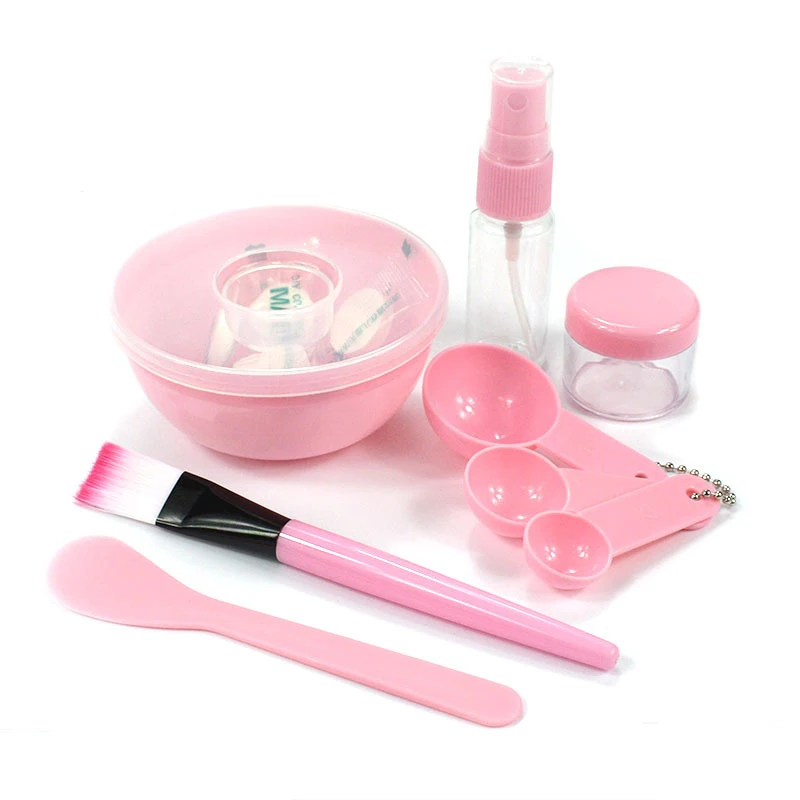 Mask Bowl and Stick Set, 9 Pieces DIY Tools Kit, Bowl, Lid, Brush, Stick, Spray Bottle, Soaking Bottle, Make  Mask Easier