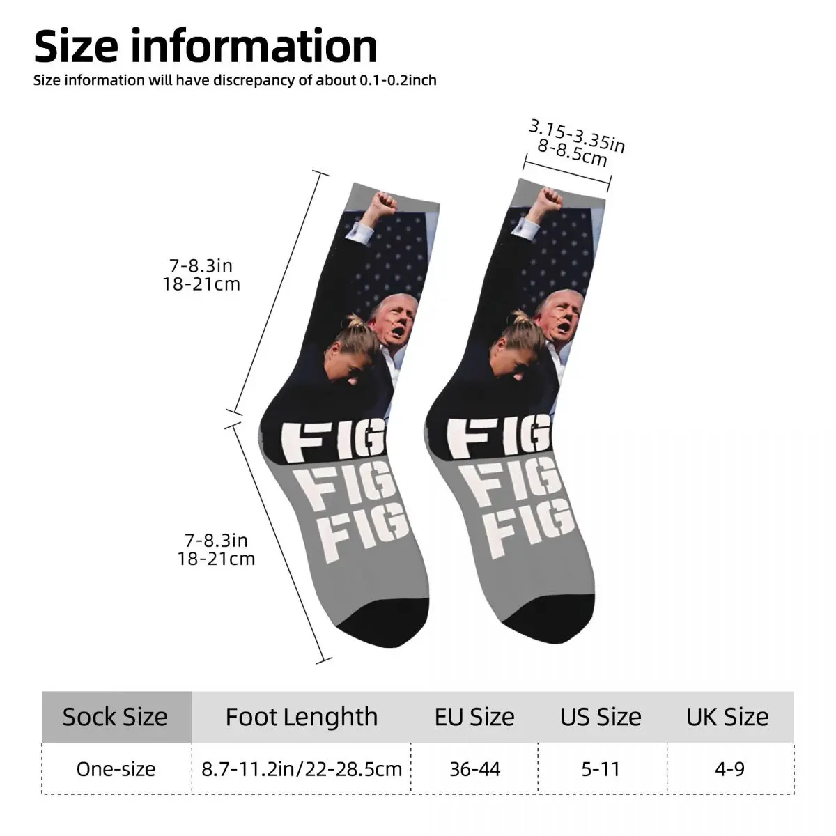 Hip Hop Retro Dream Crazy calzini a compressione da uomo Unisex T-Trumps modello Harajuku stampato divertente novità Happy Crew Sock Boys