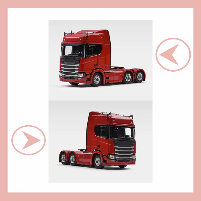 Diecast 1/64 Scale R450 Alloy Tractor Truck Head Model Desktop Ornament Collectibles Adult Gift Souvenirs Toy