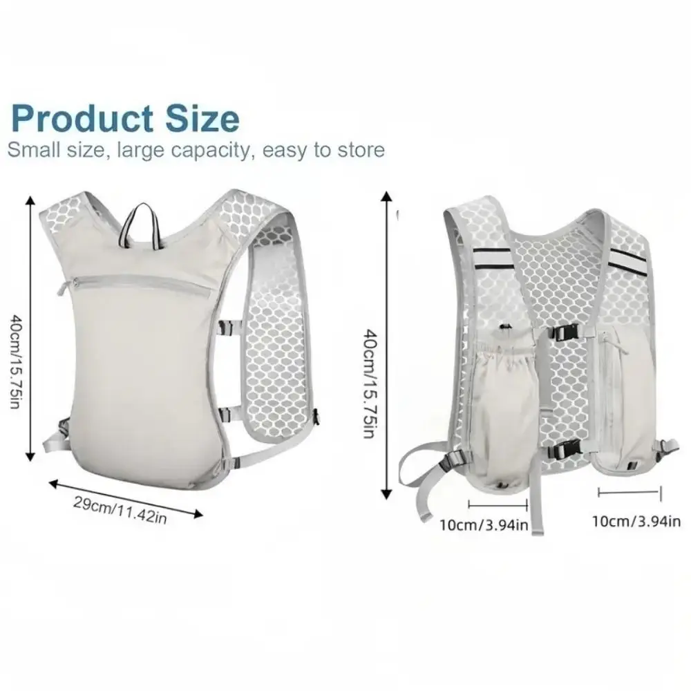Waterproof Reflective Running Vest Pack Adjustable Multifunctional Running Hydration Vest Bag Convenient Breathable - view 6