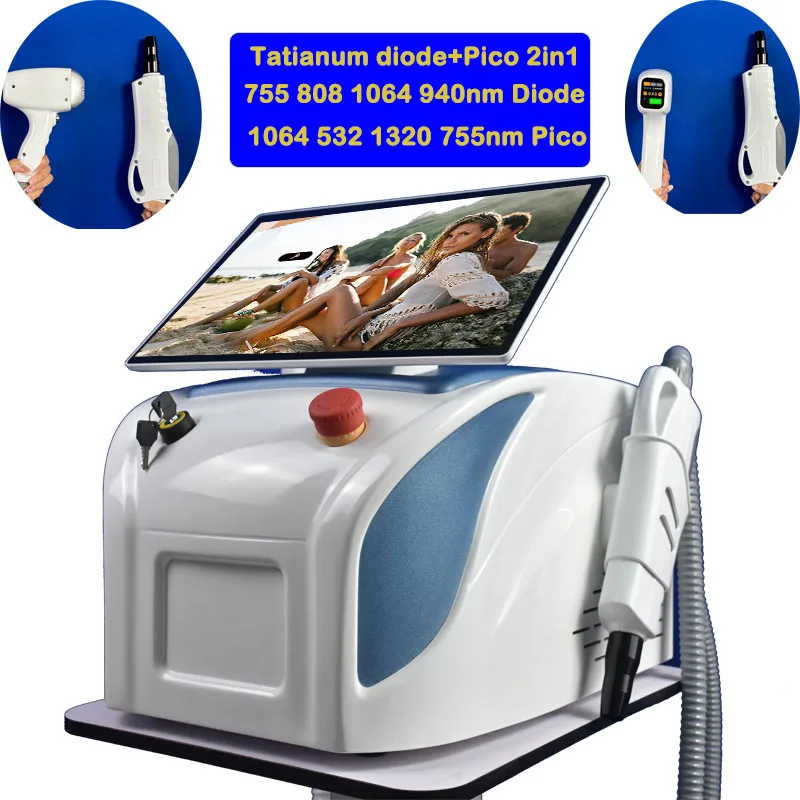 Professional 808nm Diode Professional Hair Removal Machine High Power 755 808 1064nm Cooling Head Painless Epilator