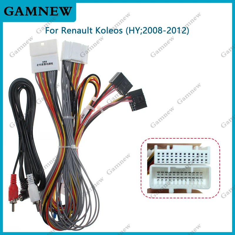 

Car 16pin Power Cord Wiring Harness Adapter For Renault Koleos (HY;2008-2012) OEM Radio With 6CDC Installation Head Unit