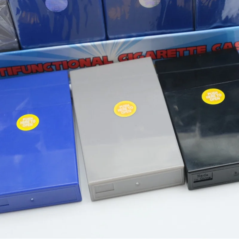

Automatic Open Plastic Cigarette Case, Hard Shell Holds 20 Cigarettes