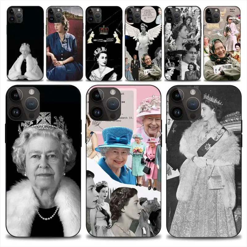 Her Majesty Queen Elizabeth II Phone Case For iphone 14 13 12 11 Pro Max Mini X 7 8 Soft Case