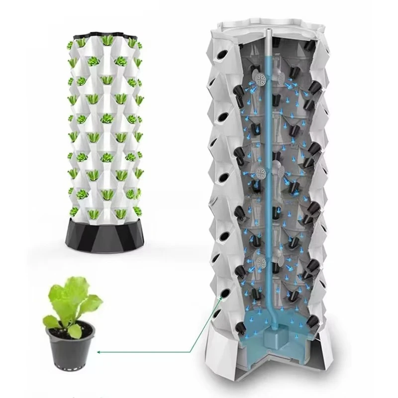 تكنولوجيا الزراعة العمودية نظام نمو البرج المائي نظام النمو الداخلي برج النمو العمودي مع مضخة مياه ومؤقت #5