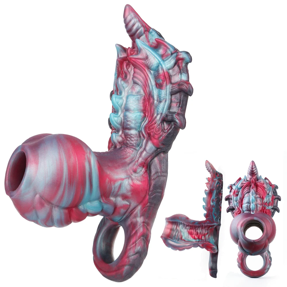 NNSX Dog Knot Penis Sheath for Delay Ejaculating Sex Toy for Cock Enlargement Dildo Cover Resuable Penis Sleeve S,M,L Size