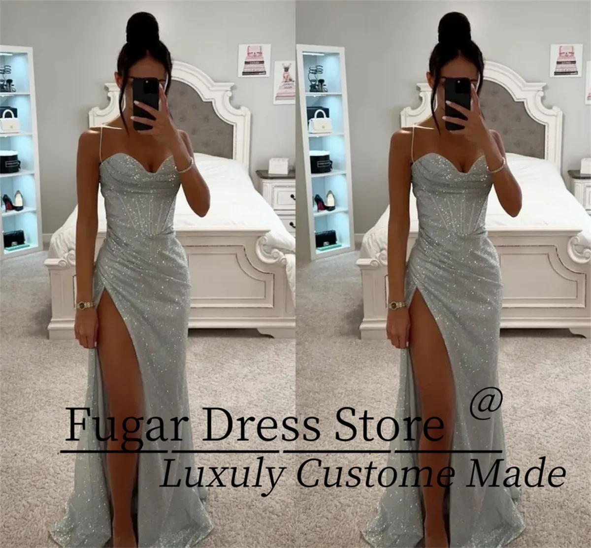 TIANTAN индивидуальные сексуальные длинные милые бретельки с высоким разрезом по бокам, пышные платья, торжественная одежда, платья для выпускного вечера для особых случаев