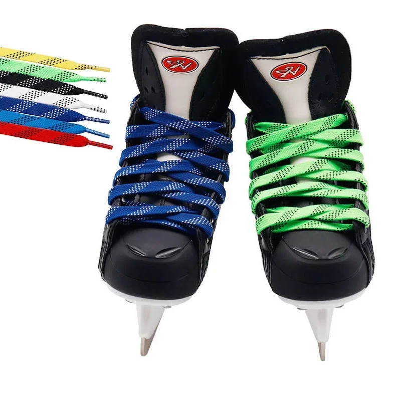 Skate Laces 8Different Length Dual Layer Braid Extra Reinforced Tips Waxed Tip Design Suit For Ice Hockey Skate Hockey Shoelace