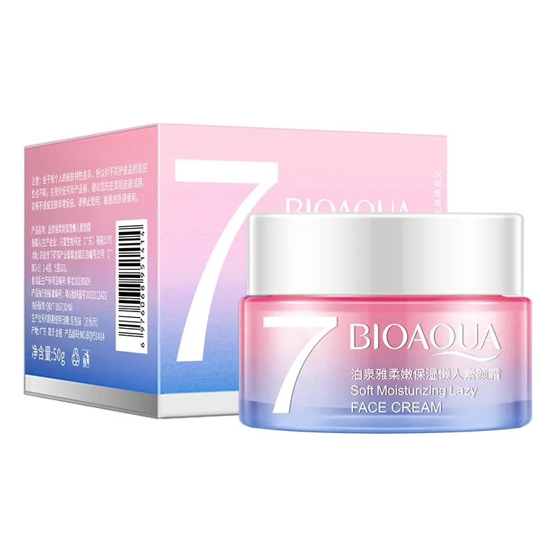 BIOAQUA Tender Moisturizing V7 Lazy Face Cream Cover Blemishes Isolation Cream Brightening Skin Tone Makeup Plain Cream