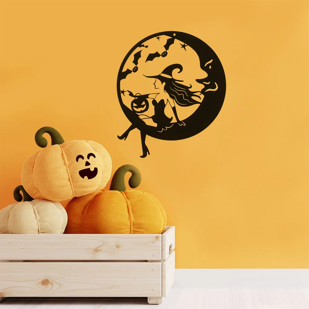 

Halloween Witch Metal Wall Art: Spine-chilling Home Decoration. Splendid Halloween Gifts for Living Room, Bedroom, and Kitchen