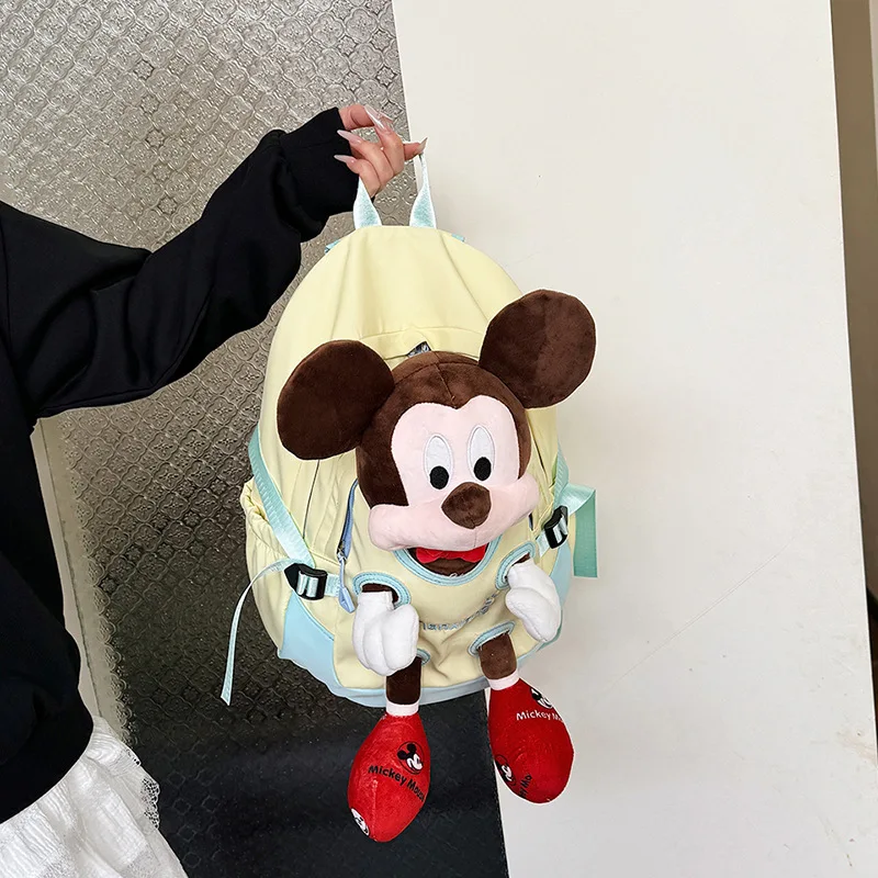 حقيبة ظهر ديزني ميكي ماوس للنساء والفتيات بسعة كبيرة ولطيفة وعصرية ومتينة ومطبوعة برسوم كرتونية للتسوق في الهواء الطلق والسفر #4