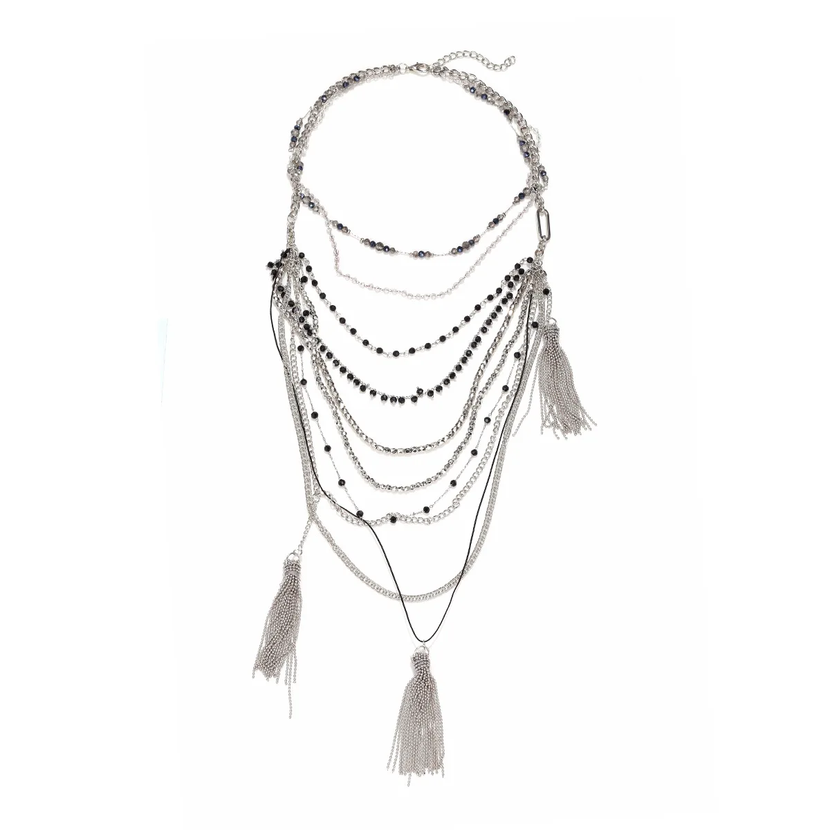 

2025 ZAA Necklace Vintage Metal Chains Tassels Pendant Necklaces Women's Multi-layer Neck Accessories Jewelry Gifts
