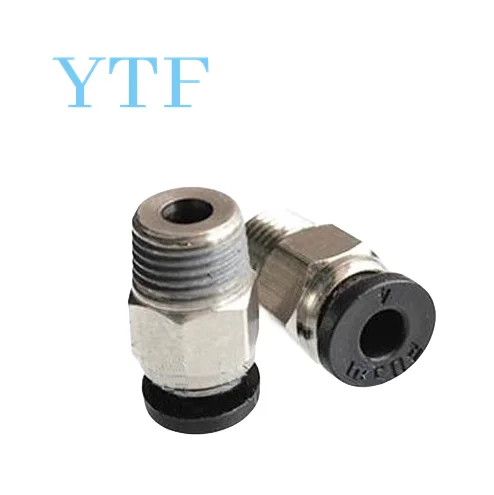 5pcs 3D Printer Parts Through V6 Quick Connector Feed Pipe Connector M4 Diameter M10 Thread Fittings PC4-01