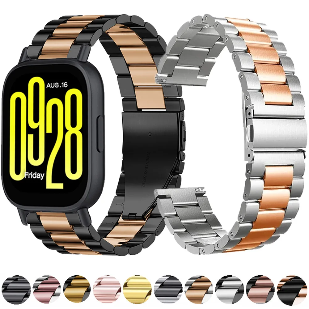 22 mm Metallarmband für Xiaomi Redmi Watch 5 Active Edelstahl-Armband Correa für Redmi Watch 5 Lite Smartwatch-Zubehör