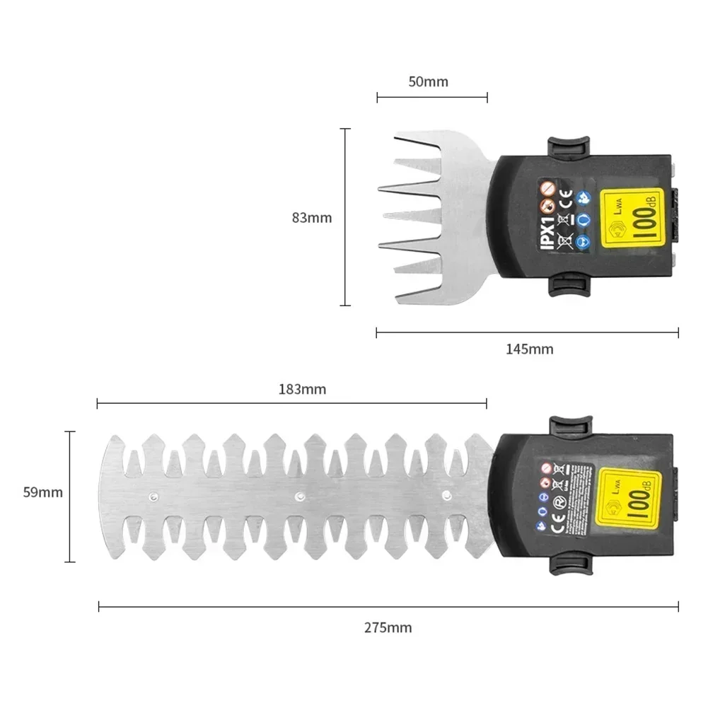 Imagem -05 - Cortador de Sebes Ferramentas para Arbustos Lâminas Resistentes 7.2v Eficiência sem Fio Jardim Elétrico Leve Condução de Metal