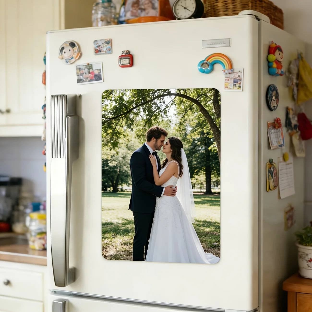 Custom Rectangular Refrigerator Magnet Photo, Super Strong Magnetic, Supports HD Image Customization