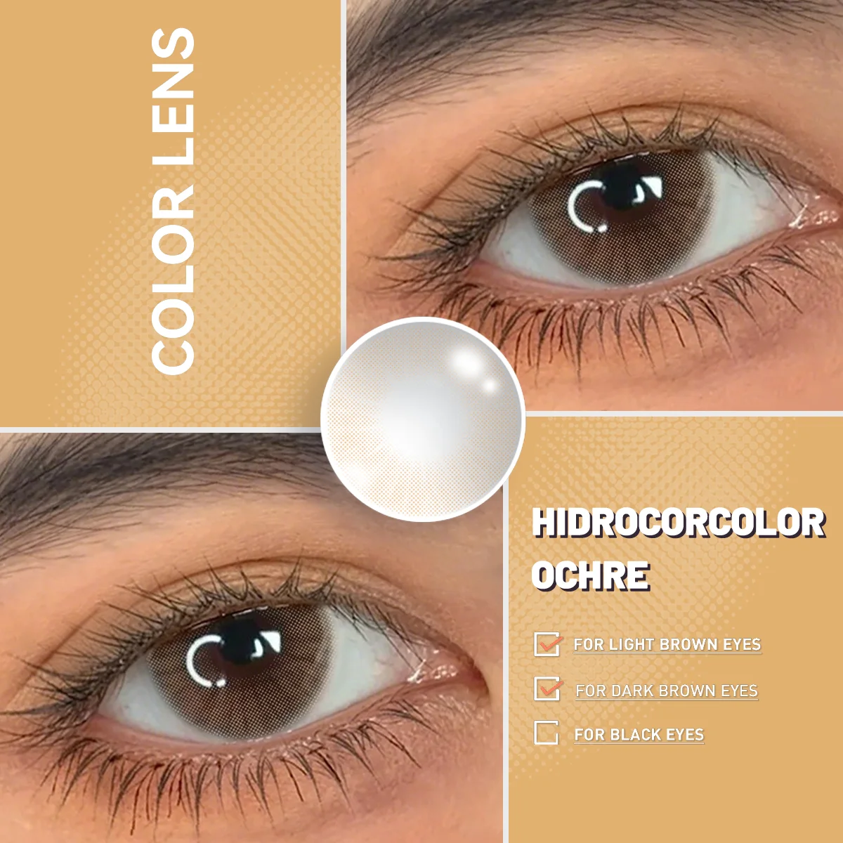 VISUASHOW Hidrocorcolor Farbige Kontaktlinsen 14,2 mm Halbjährliche Verwendung Natürliche Weiche Linsen Tägliche Kosmetische Kontaktlinsen – Detail 2