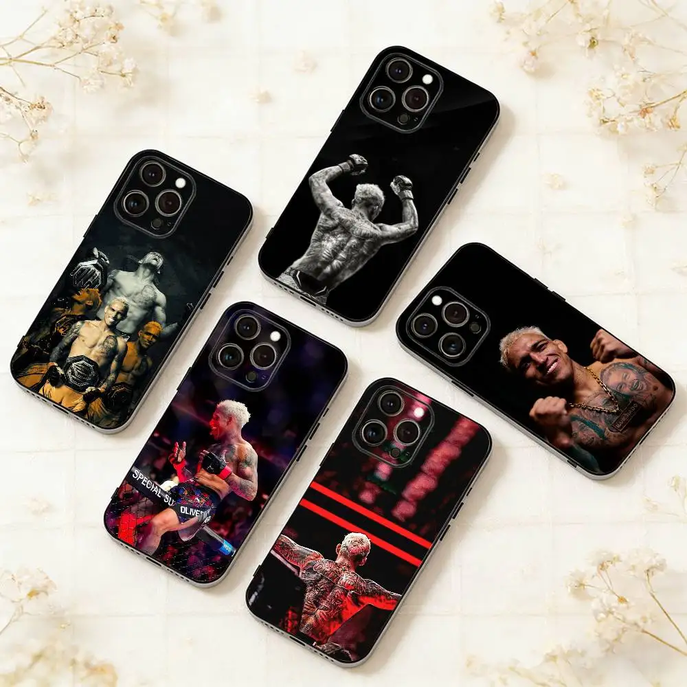 

Boxing C-Charles Oliveira Phone Case For iPhone 17,16,15,14,13,12,11 Plus,Pro Max,XS,Soft Silicone Black Cover